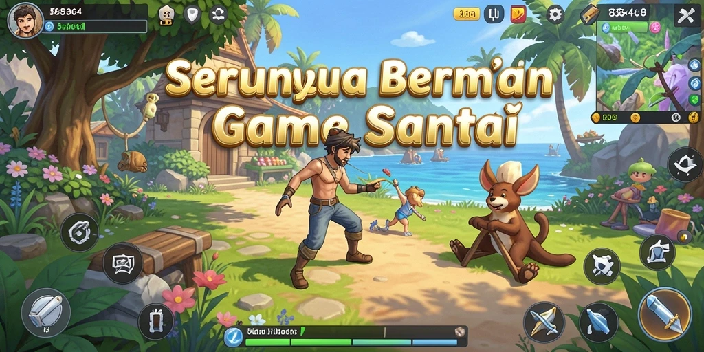 Tampilan gameplay menarik dari 8364 dengan karakter yang ceria.