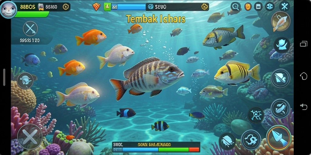 Tampilan gameplay seru di 88BOS, menangkap ikan dengan cepat.