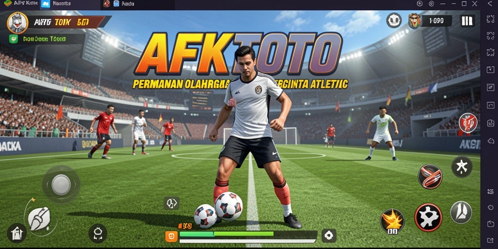 Screenshot gameplay menunjukkan momen mendebarkan dalam pertandingan olahraga.