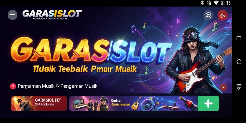 Tampilan gameplay GARASISLOT yang menarik dengan berbagai lagu.