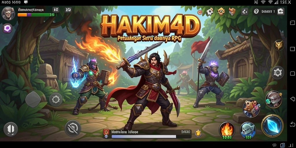 Tangkapan layar dari gameplay RPG HAKIM4D yang penuh aksi dan petualangan.