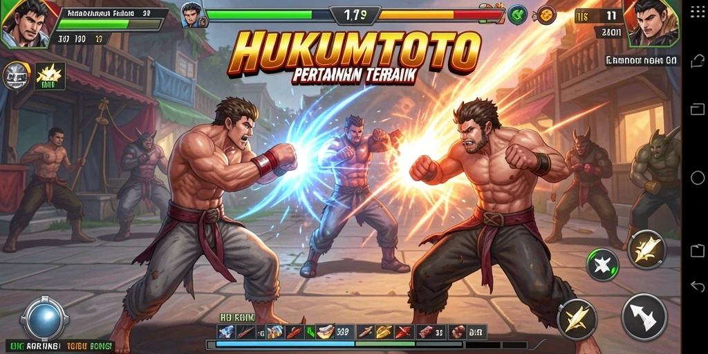 Tampilan gameplay HUKUMTOTO yang mendebarkan dan penuh aksi.