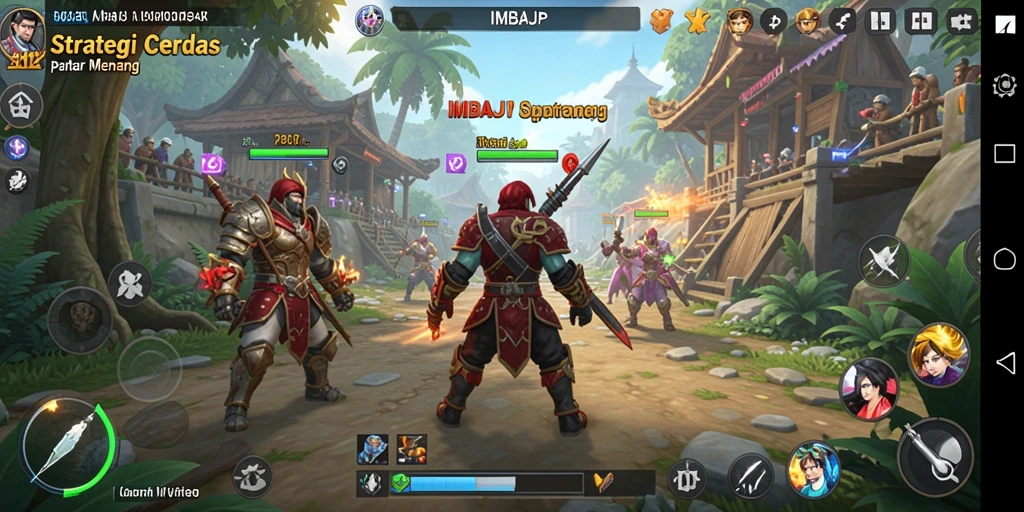Tangkapan layar gameplay IMBAJP yang penuh strategi.