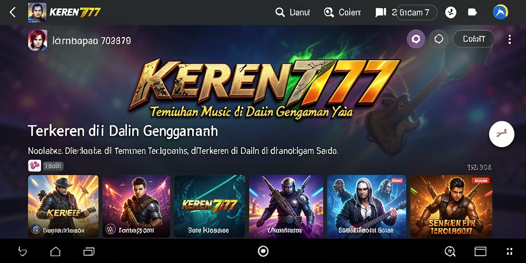 Screenshot gameplay KEREN777 menampilkan pengalaman musik interaktif.