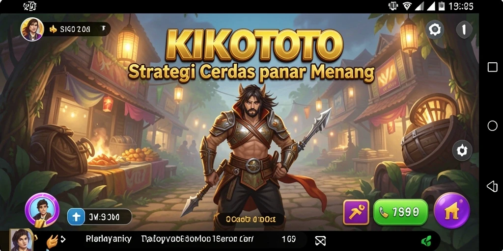 Tampilan utama KIKOTOTO dengan aksi strategi memberikan pengalaman mendebarkan.