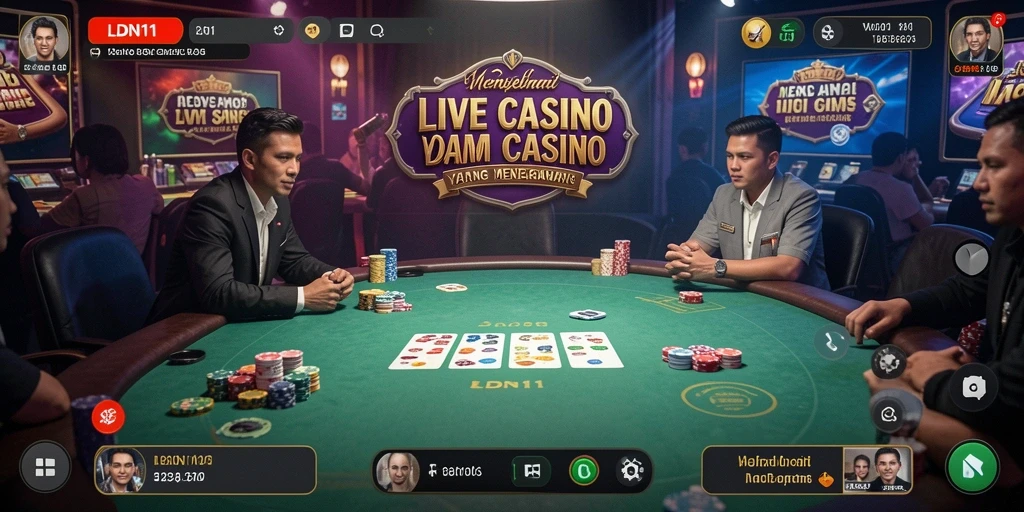 Tampilan gameplay Live Casino yang menegangkan di LDN11.