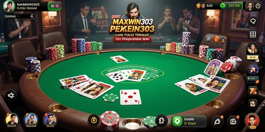 Tampilan menarik dari gameplay Poker di MAXWIN303.