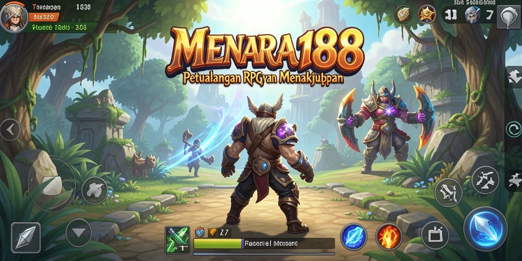 Tangkapan layar MENARA188 menunjukkan pertarungan epik dalam permainan RPG.