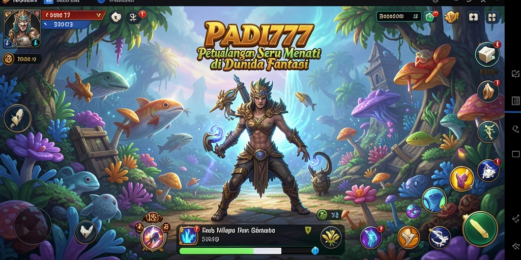 Tangkapan layar gameplay PADI777 yang menunjukkan aksi petualangan mendebarkan.