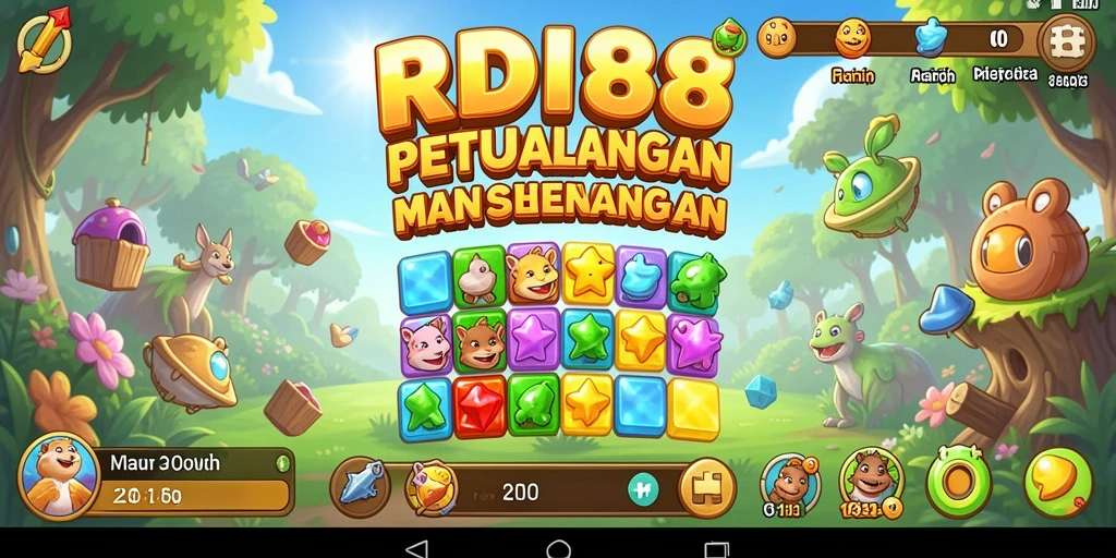 Tampilan gameplay RDI88 menunjukkan keseruan permainan Match-3.