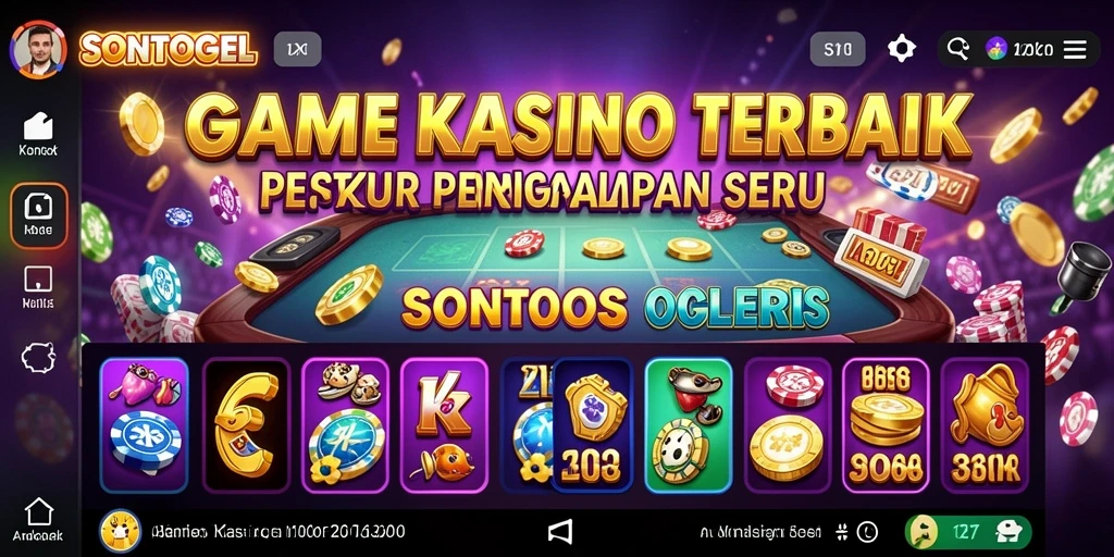 Screenshot gameplay menarik dalam aplikasi Kasino SONTOGEL.